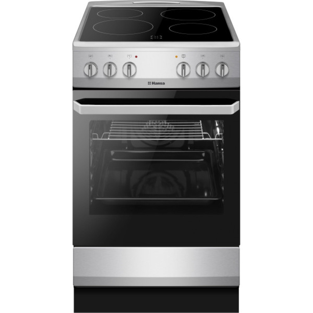 Плита Hansa електрична склокерамічна, 62л, 50x60см, конвекція, нерж