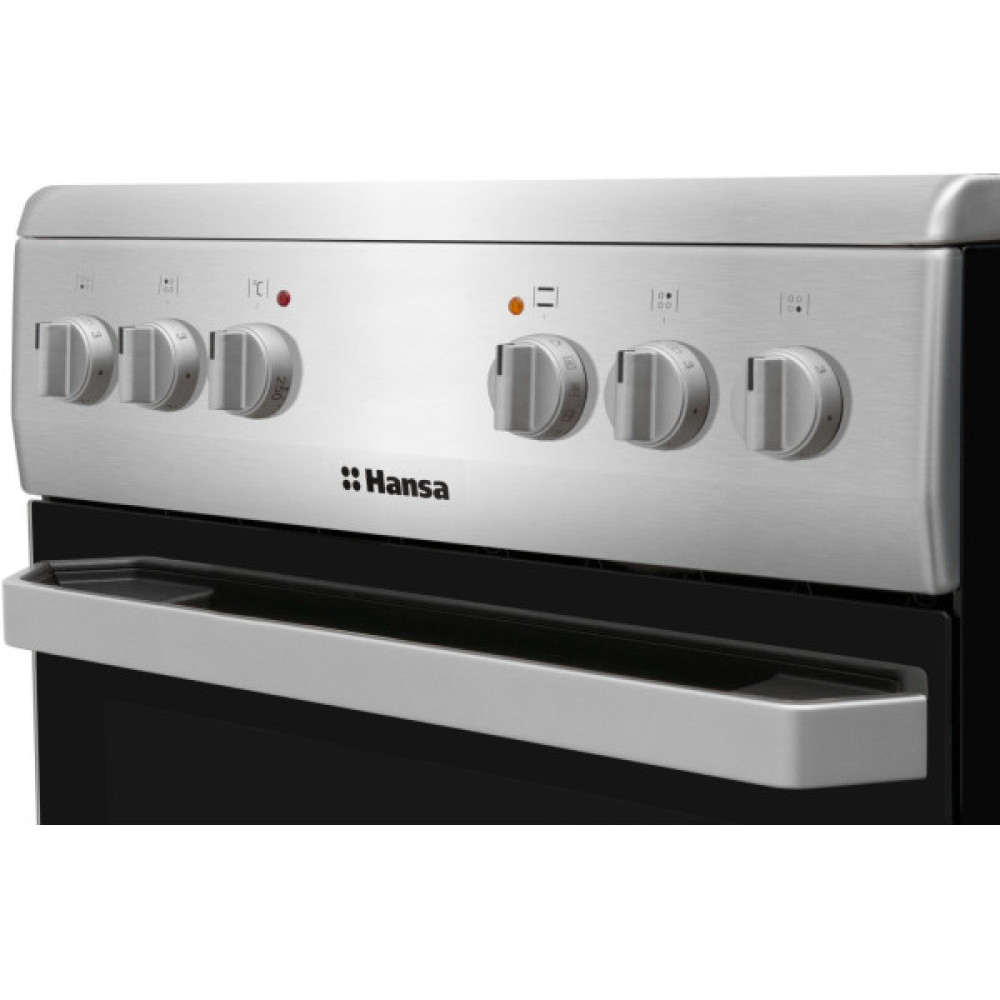 Плита Hansa електрична склокерамічна, 62л, 50x60см, конвекція, нерж