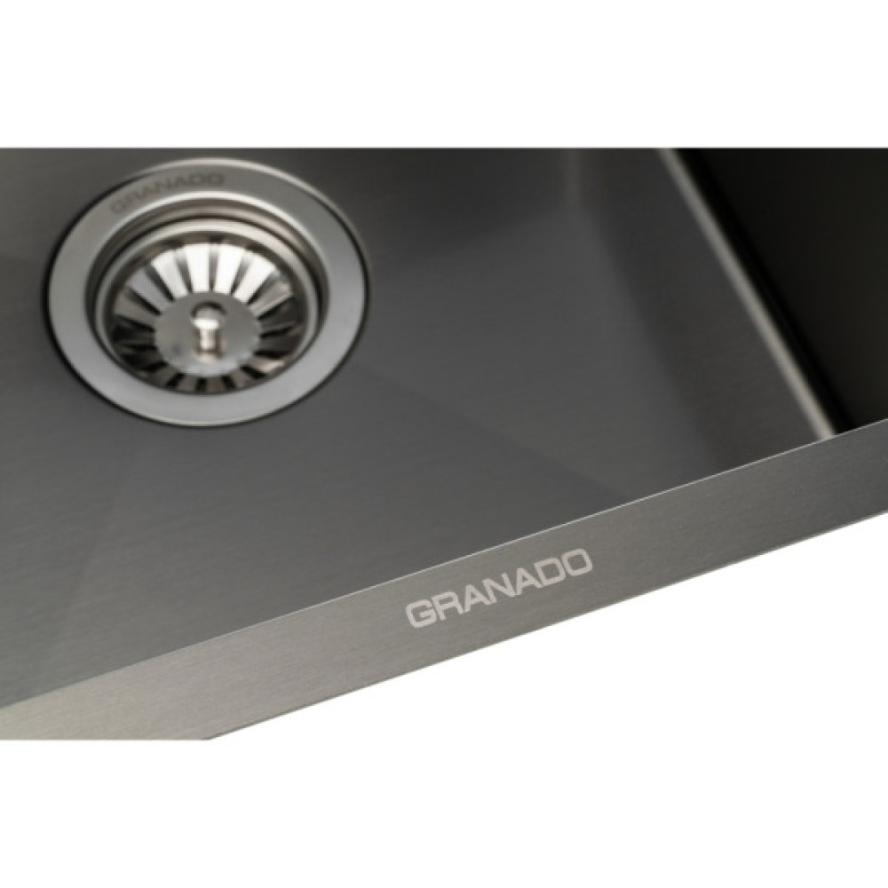 Мийка кухонна GRANADO Under top STEEL S201 black (GS08201B)