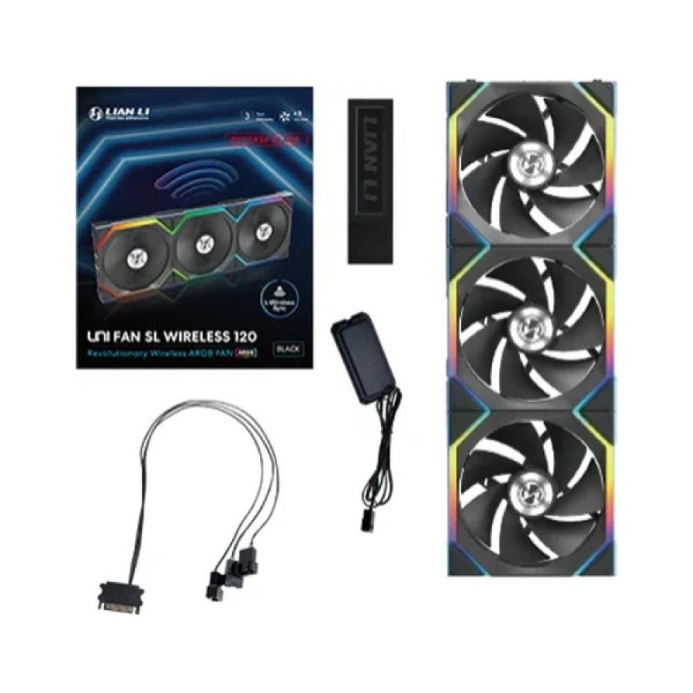 Кулер до корпусу Lian Li Uni Fan SL WIRELESS 120-3 REVERSE BLAD (G99.12RSL1W3B.00)