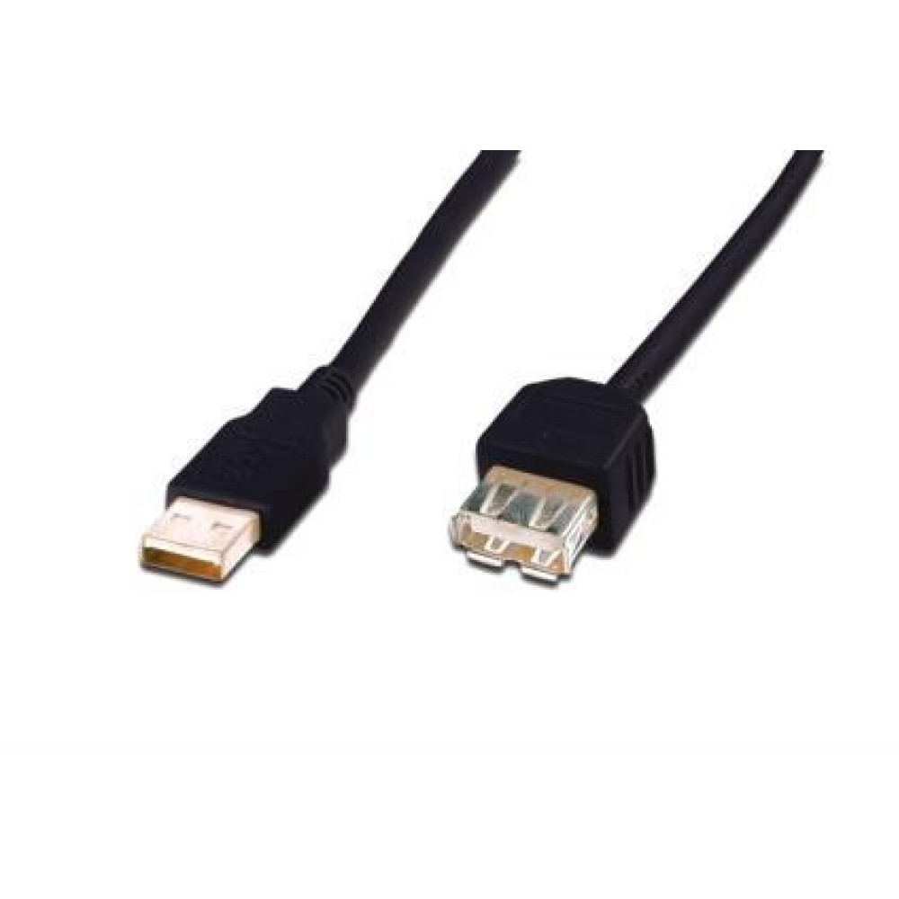 Кабель DIGITUS USB-A (M/F) заряджання/синхронізації, 5м, чорний