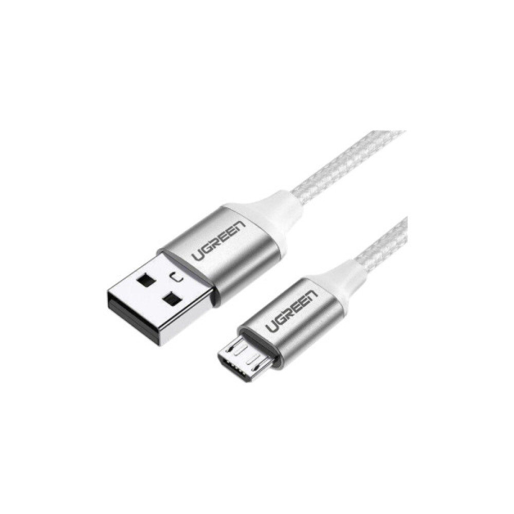 Дата кабель USB 2.0 AM to Micro 5P 2.0m US290 3A 18W Nickel Plating White Ugreen (60153) Дата кабель USB 2.0 AM to Micro 5P 2.0m US290 3A 18W Nickel Plating White Ugreen (60153)