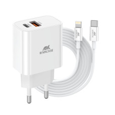 Зарядний пристрій RivaCase 2хUSB-А + Type-C PD 20W+QC3.0 кабель Type-C-Lighting white (PS4102 WD5 (White)) Зарядний пристрій RivaCase 2хUSB-А + Type-C PD 20W+QC3.0 кабель Type-C-Lighting white (PS4102 WD5 (White))