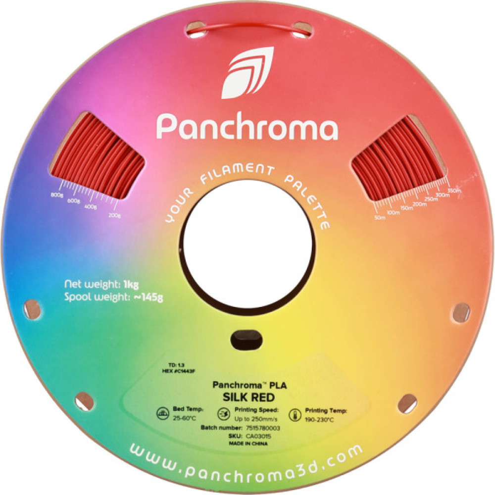 Пластик для 3D-принтера Polymaker PLA PANCHROMA SILK 1,75mm 1kg RED (CA03015)
