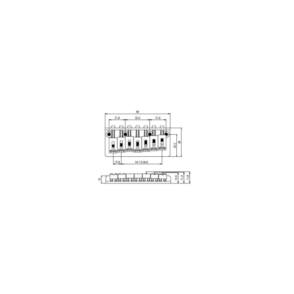 Бридж для гітари Paxphil BN071 Black