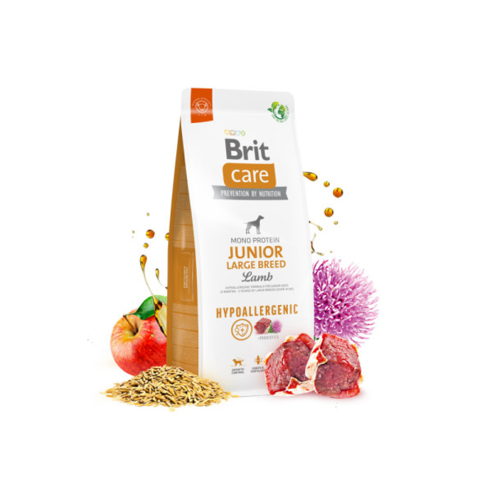Сухий корм для собак Brit Care Dog Hypoallergenic Junior Large Breed з ягням 3 кг (8595602559053)