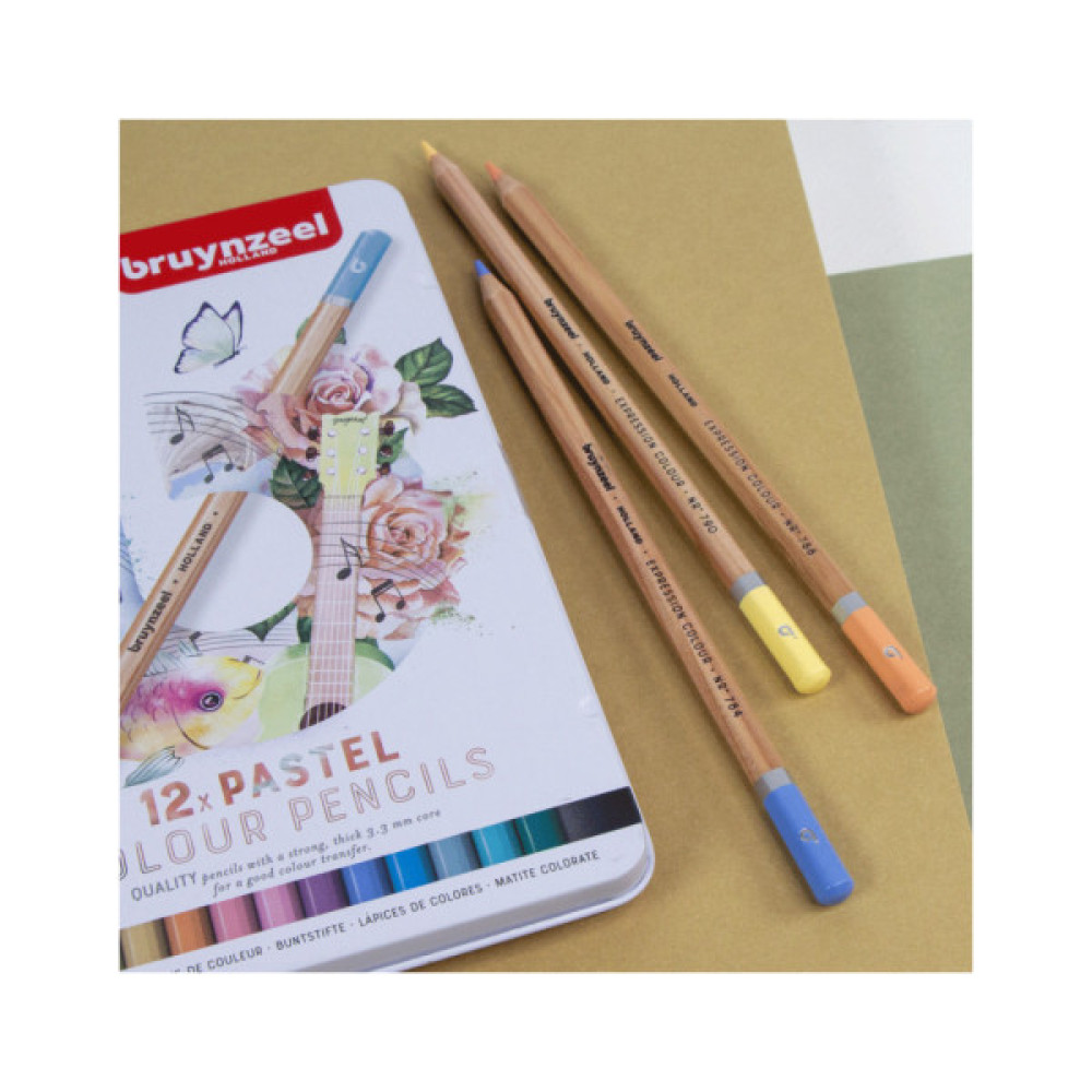Олівці кольорові Bruynzeel EXPRESSION PASTEL, 12 кольорів (8712079468415)
