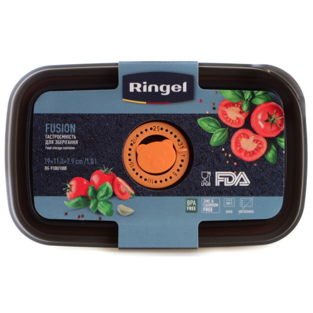 Харчовий контейнер Ringel Fusion прямокутний нержавіюча сталь 1000 мл (RG-9100/1000)