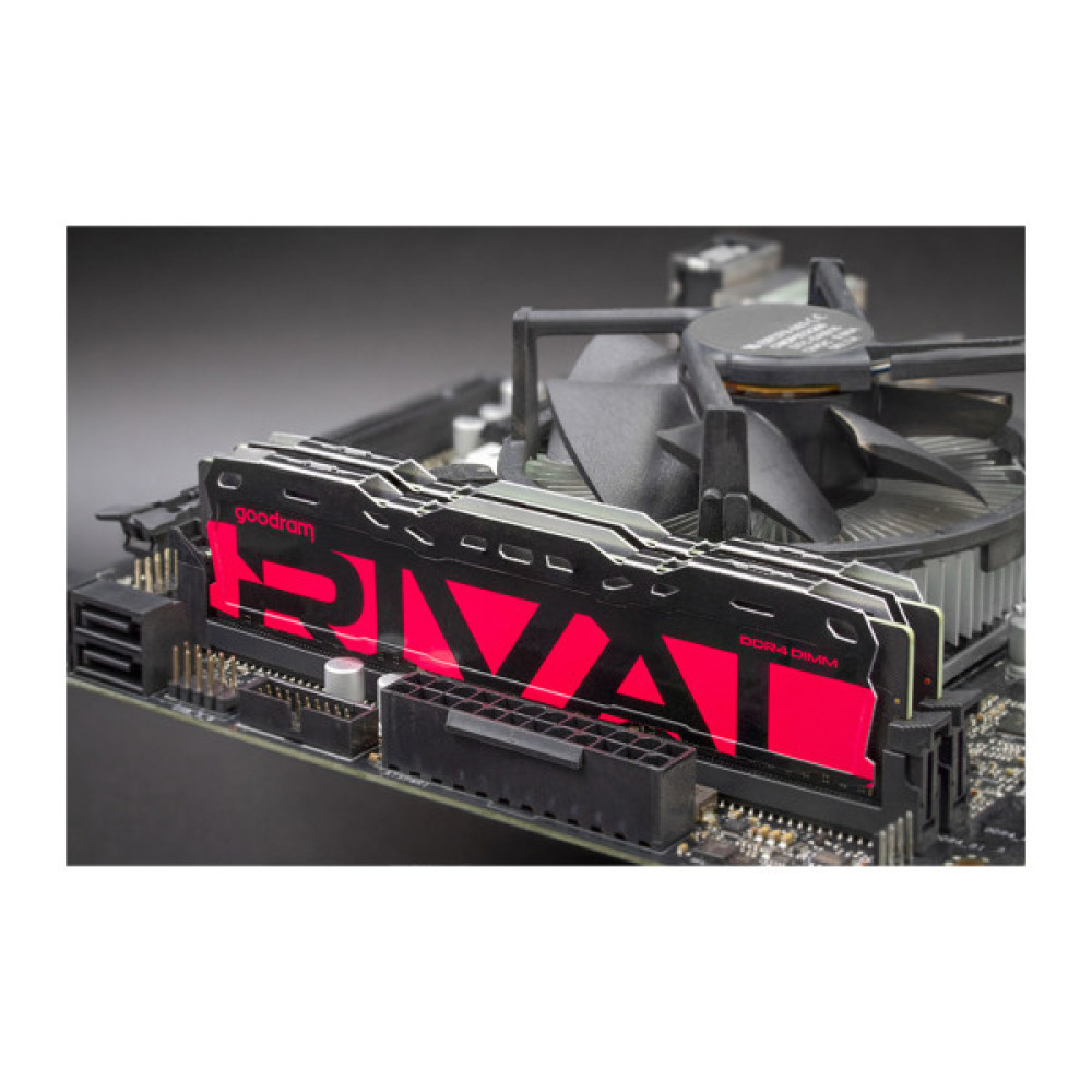 Модуль пам'яті для комп'ютера DDR4 32GB (2x16GB) 3200 MHz Rival Radiant Red Goodram (GGRRD4-32L16A/32GDC)