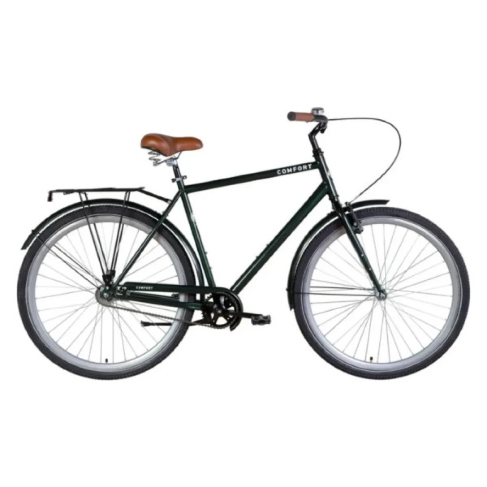 Велосипед Dorozhnik 28" Comfort Male рама-22" темно-зелений 2024 (OPS-D-28-376)