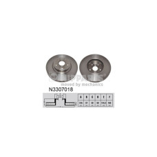 Гальмівний диск Nipparts N3307018