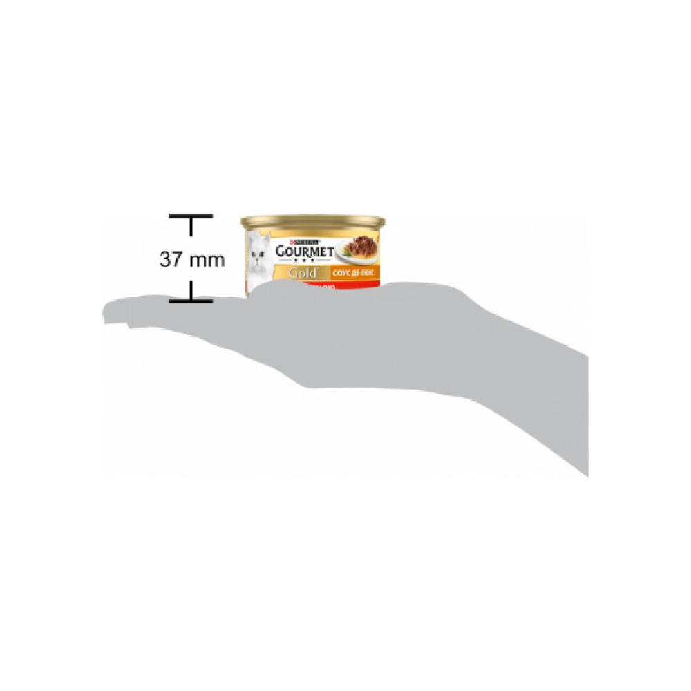 Вологий корм для кішок Purina Gourmet Gold. Соус Де-Люкс з яловичиною 85 г (7613036705134)