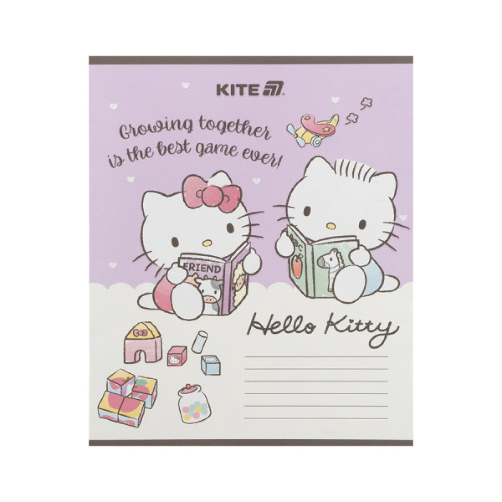Зошит Kite Hello Kitty, 12 аркушів, коса лінія (HK25-235-1)