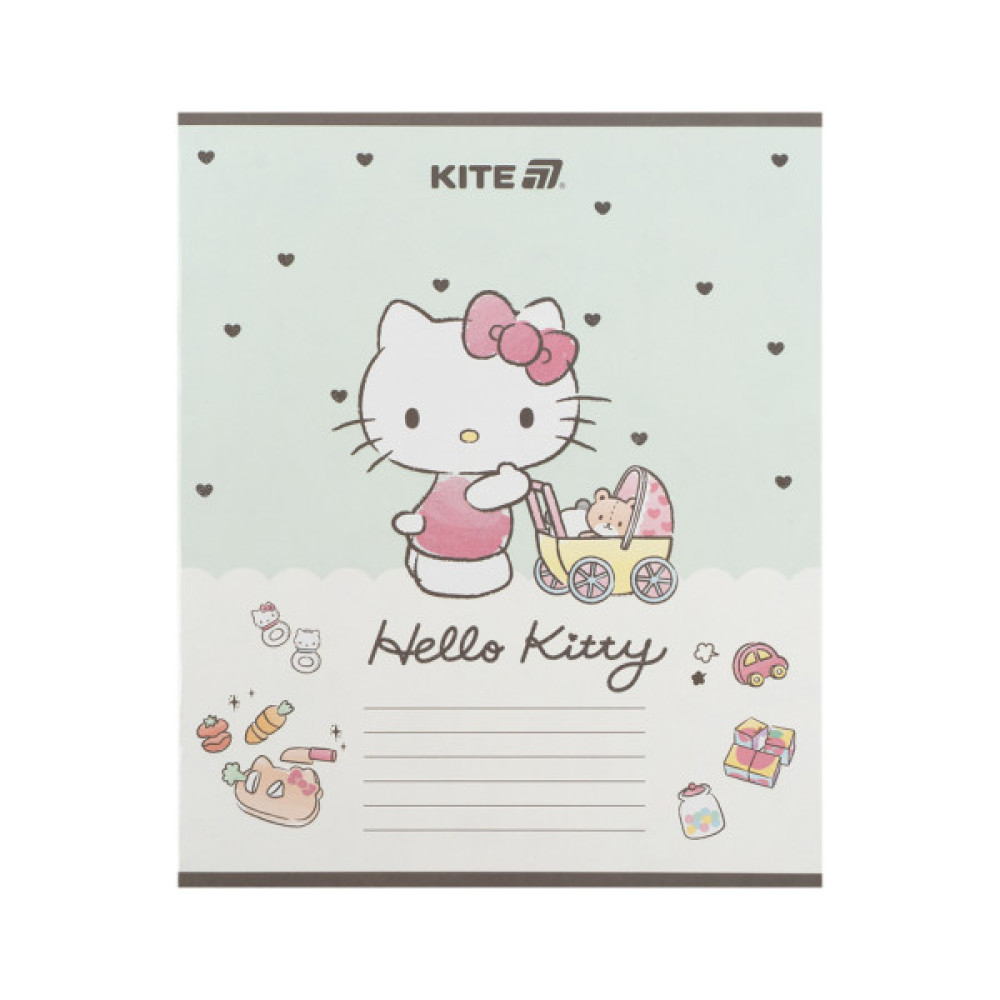 Зошит Kite Hello Kitty, 12 аркушів, коса лінія (HK25-235-1)