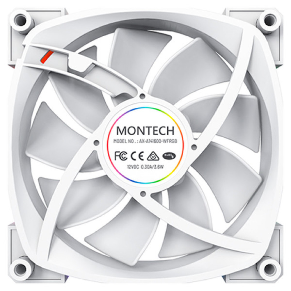 Кулер до корпусу MONTECH RX140 PWM WHITE