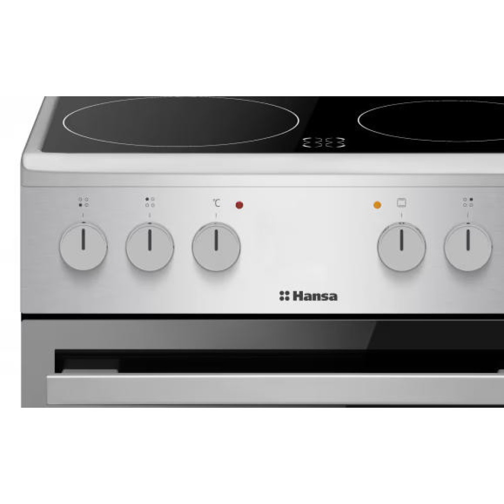 Плита Hansa електрична склокерамічна, 50х60см, 62л, нержавіюча сталь