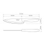 Кухонний ніж Tramontina Plenus black Chef 152 мм (23426/106)
