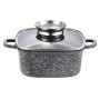 Каструля Gusto квадратна покриття Ceramic Snow 3,5 л (GT-2704-22)
