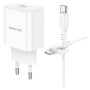 Зарядний пристрій BOROFONE BA81A USB-C PD20W + cable USB-C to USB-C White (6941991108204) Зарядний пристрій BOROFONE BA81A USB-C PD20W + cable USB-C to USB-C White (6941991108204)