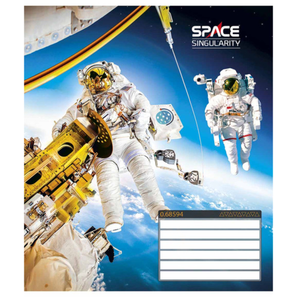 Зошит Школярик Space singularity 12 аркушів лінія (012-3384L)