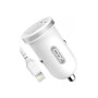 Зарядний пристрій XO 2xUSB 2.1A + cable USB to Lightning white (TZ08-L-WH)