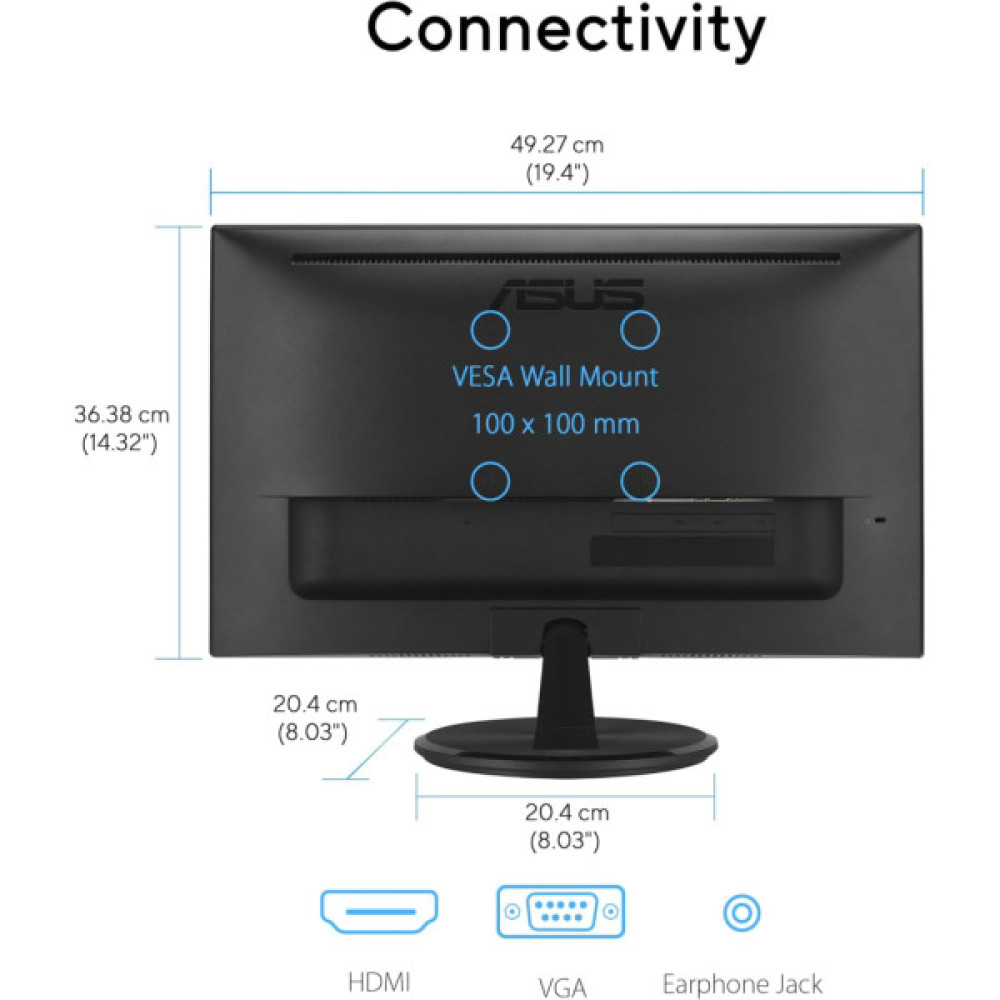 Монітор ASUS VP227HF (90LM0880-B01O71)