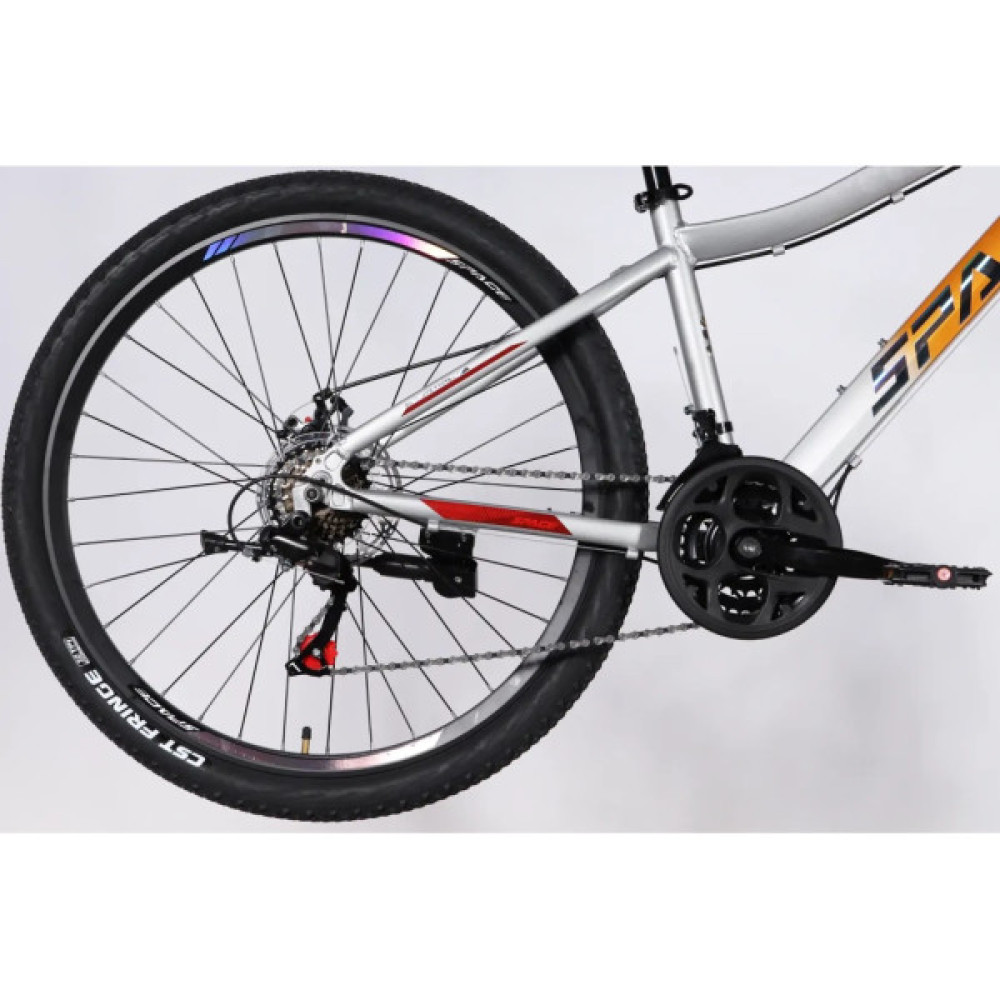 Велосипед Space 27.5" LYRA DD FR рама-15" AL 2026 помаранчево-сріблястий (OPS-SP-27.5-095)