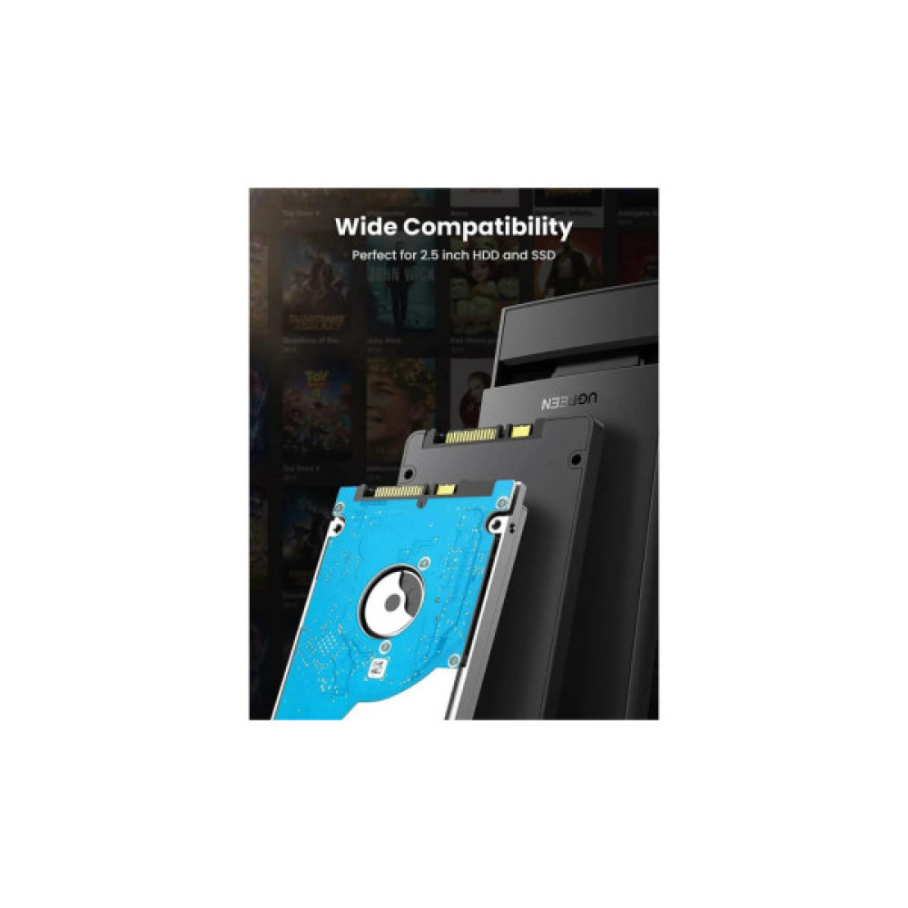 Кишеня зовнішня UGREEN USB 3.0 to 2.5" HDD/SSD CM237 black (60353)