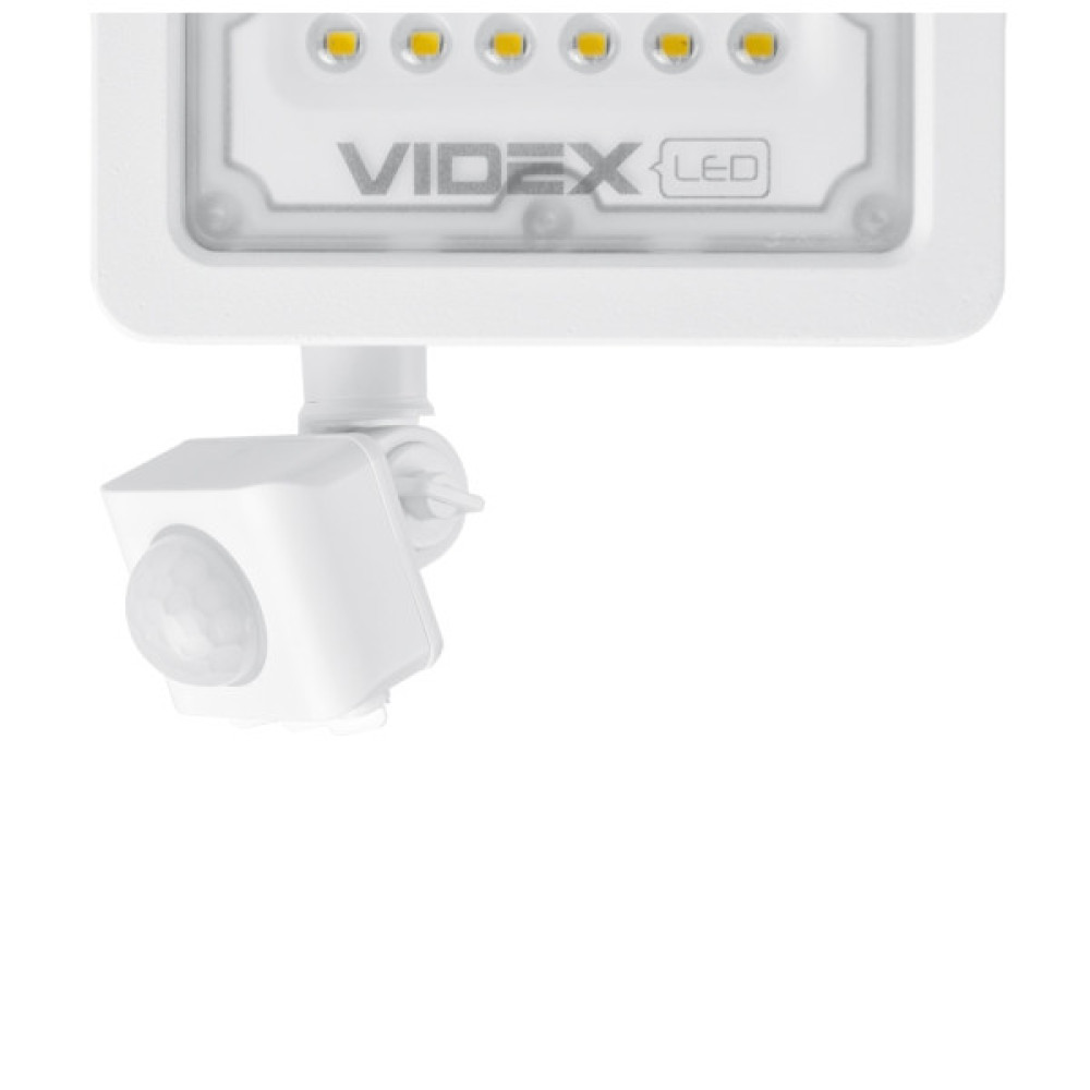 Прожектор Videx LED 10W 5000K з датчиком руху (VL-F2e105W-S)