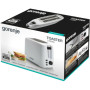 Тостер Gorenje, 850Вт, функц. розморожування, автовідключення, пластик, білий