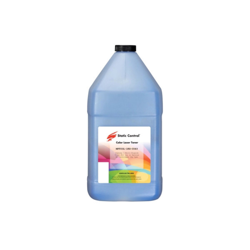 Тонер HP/Canon MPTCOL OS3 original1кг cyan Static Control (MPTCOL-1KG-COS3)