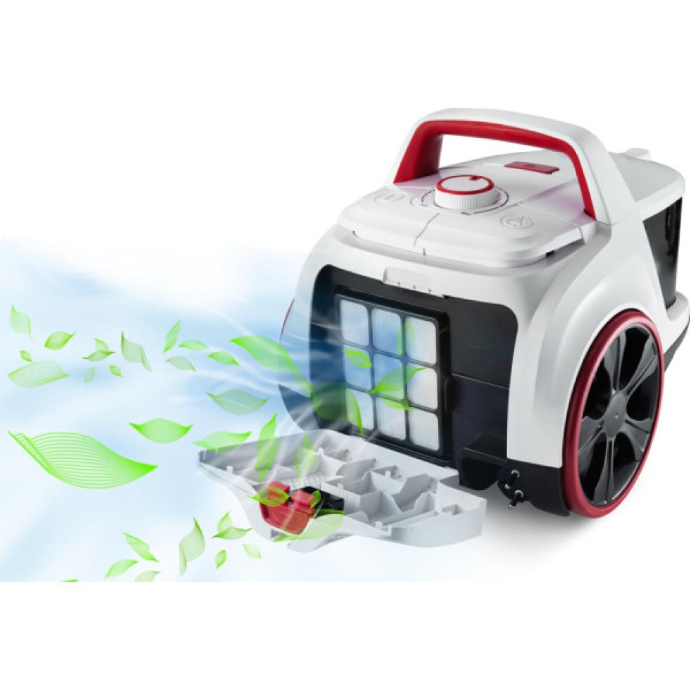 Пилосос Gorenje контейнерний, 850Вт, конт пил -3л, HEPA, телескоп трубка, білий