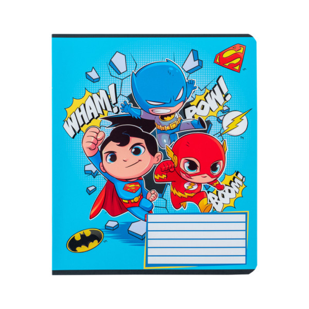 Зошит Kite DC Comics, 12 аркушів, клітинка (DC24-232) Зошит Kite DC Comics, 12 аркушів, клітинка (DC24-232)