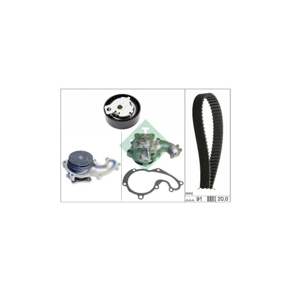 Комплект ременя ГРМ з помпой INA 530 0142 30 Комплект ременя ГРМ з помпой INA 530 0142 30