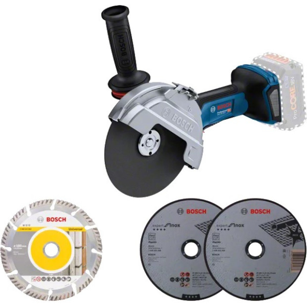 Шліфмашина кутова акумуляторна Bosch Professional GWS 182P 125мм 18В 2800-9000об·хв без АКБ та ЗП 1,7кг