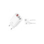 Зарядний пристрій XO L95 (2USB/2.4A) + USB - Lightning White (XO-L95-L) Зарядний пристрій XO L95 (2USB/2.4A) + USB - Lightning White (XO-L95-L)