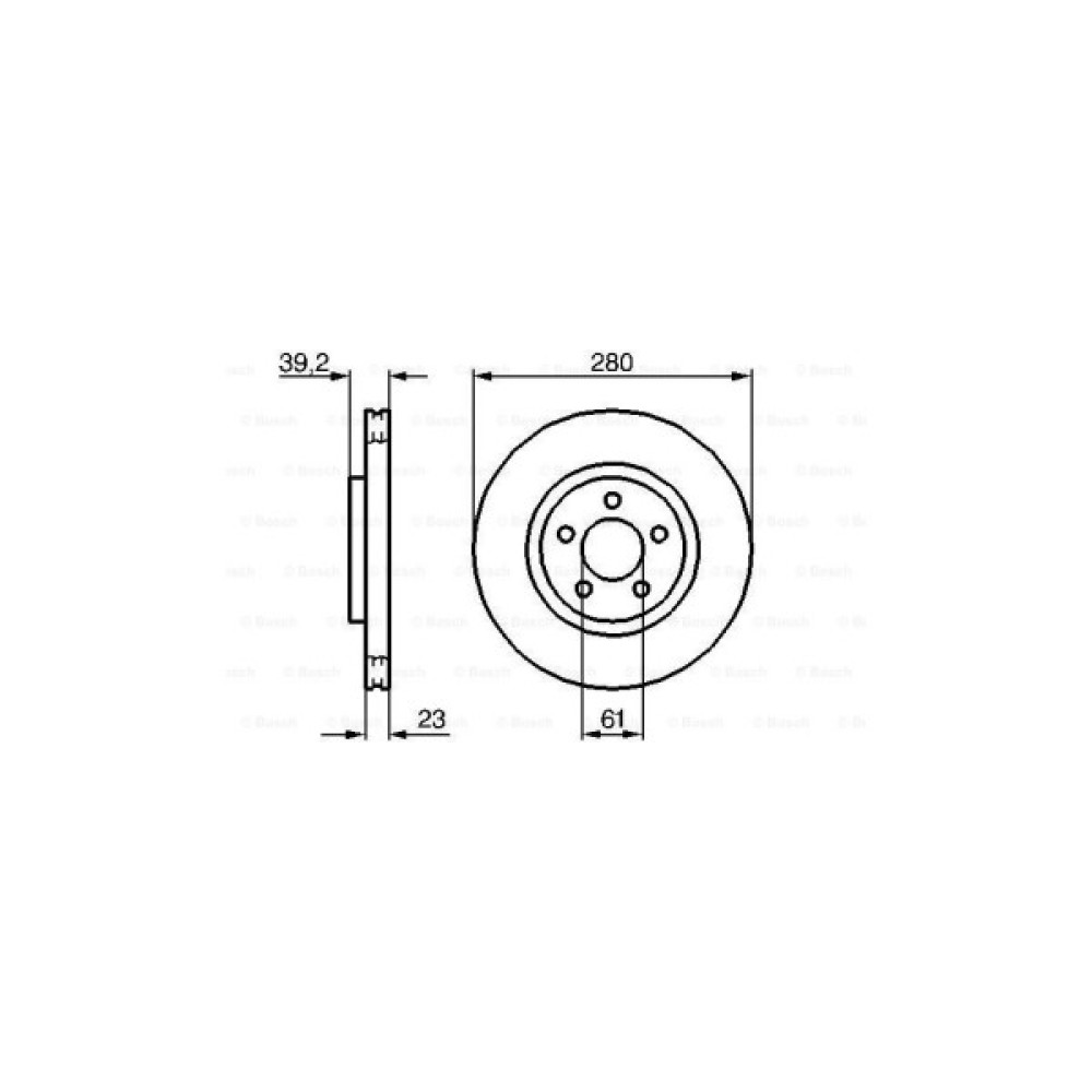 Гальмівний диск Bosch 0 986 479 029 Гальмівний диск Bosch 0 986 479 029