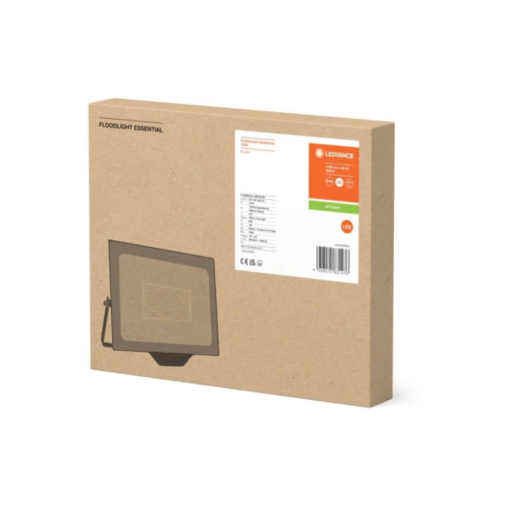 Прожектор LEDVANCE FL ESSENTIAL 150W 840 BK IP65 (4058075831490)