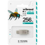 USB флеш накопичувач Wibrand 256GB Bee Silver USB 3.2/Type-C (WI3.2TC/BE256TC039S)