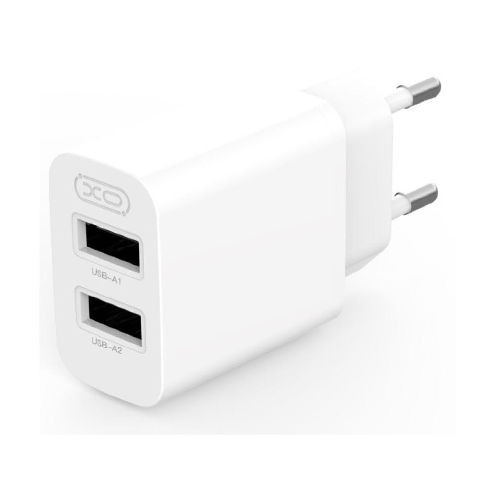Зарядний пристрій XO L109 12W 2xUSB-A White (L109_White)
