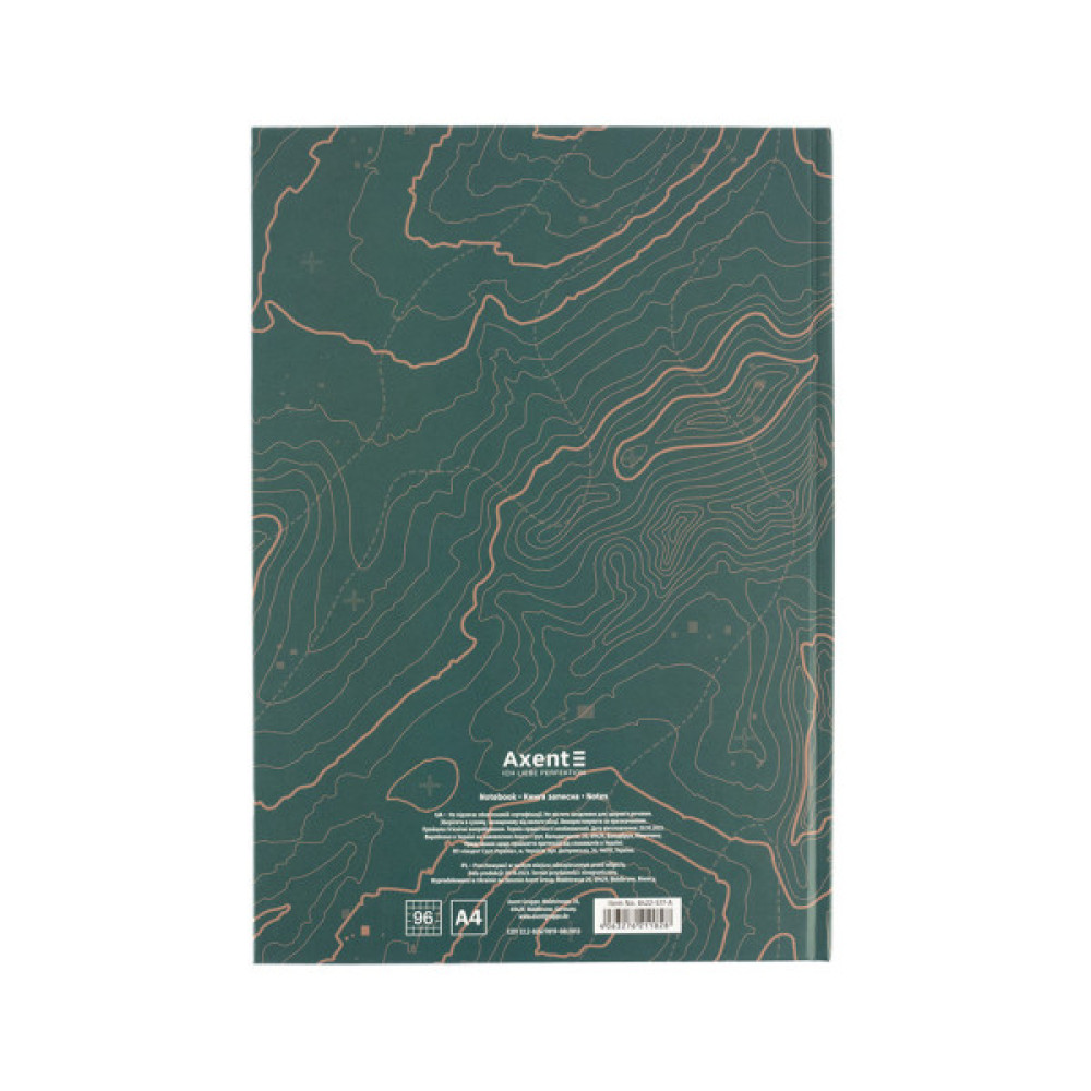 Канцелярська книга Axent Earth colors Curious А4 96 аркушів клітинка (8422-577-A)