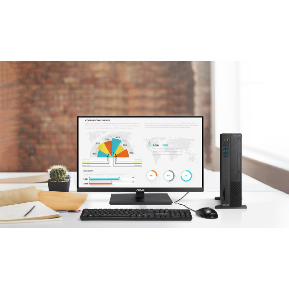 Монітор Asus 23.8" VA24EQSB D-Sub, HDMI, DP, 2xUSB, MM, IPS, 75Hz, AdaptiveSync, Pivot