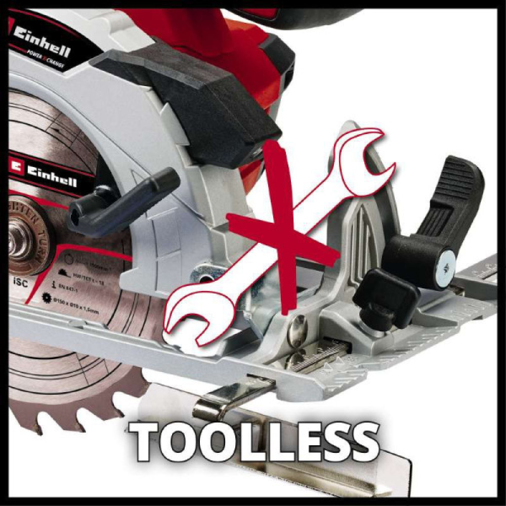 Пила дискова акумуляторна Einhell TE-CS 18/150LI - Solo PXC 18В 150х10мм 2.34кг без АКБ та ЗП