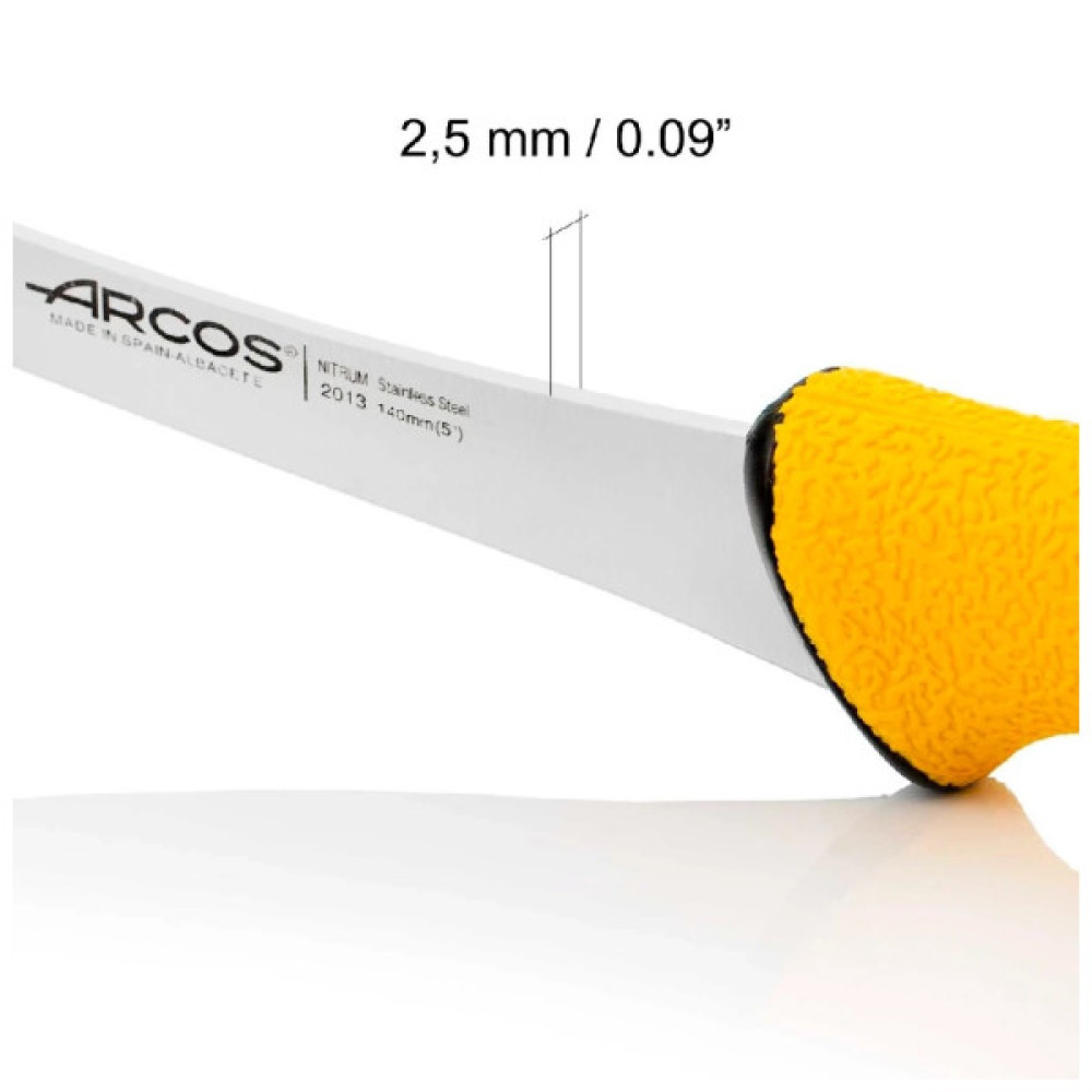 Кухонний ніж Arcos Duo Pro обвалювальний 140 мм зі скошеним лезом напівжорсткий (201300)