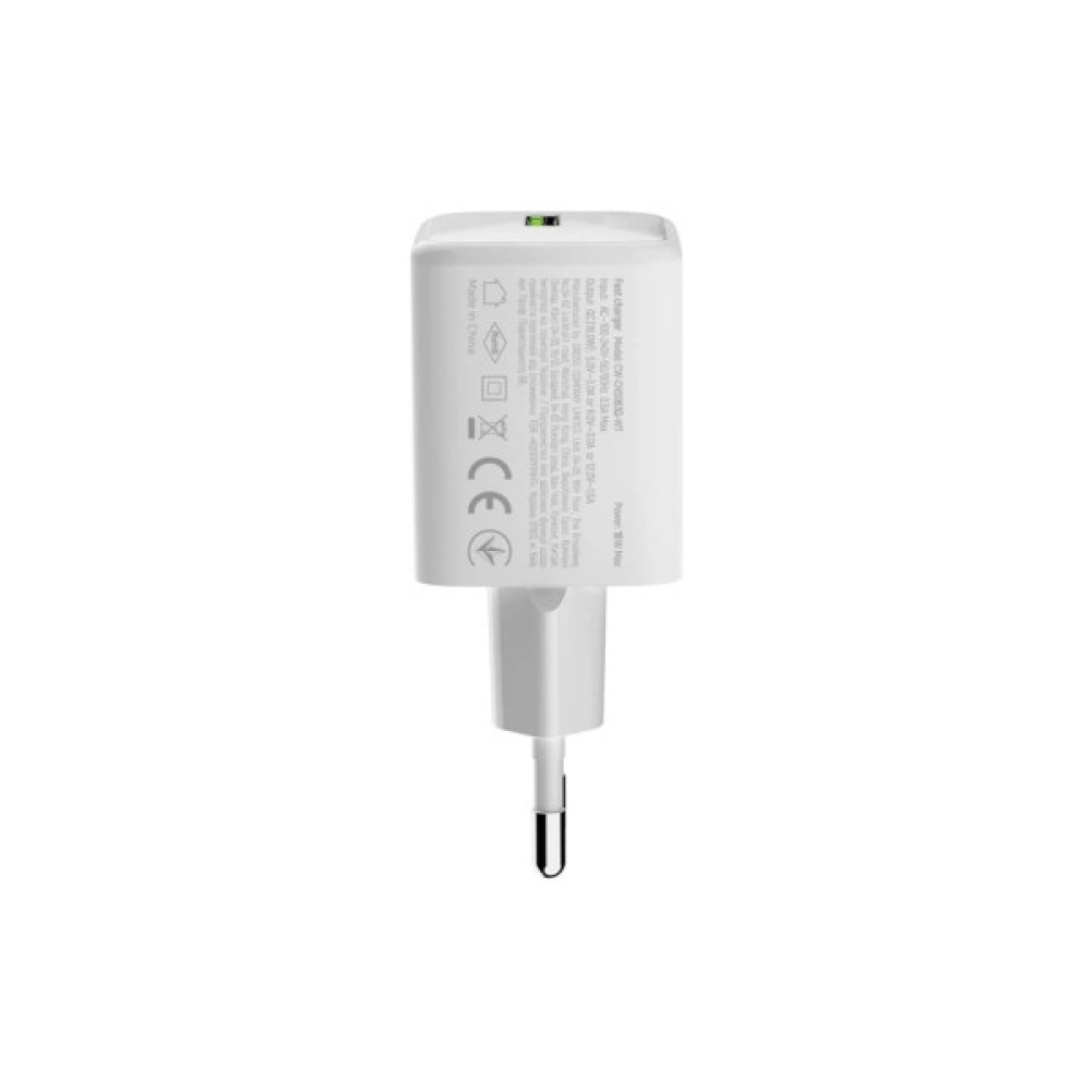 Зарядний пристрій ColorWay USB QC3.0 18W white (CW-CHS063Q-WT)