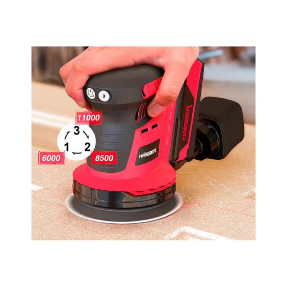 Шліфувальна машина HAISSER RO-118BS (без АКБ та ЗП) (130409)