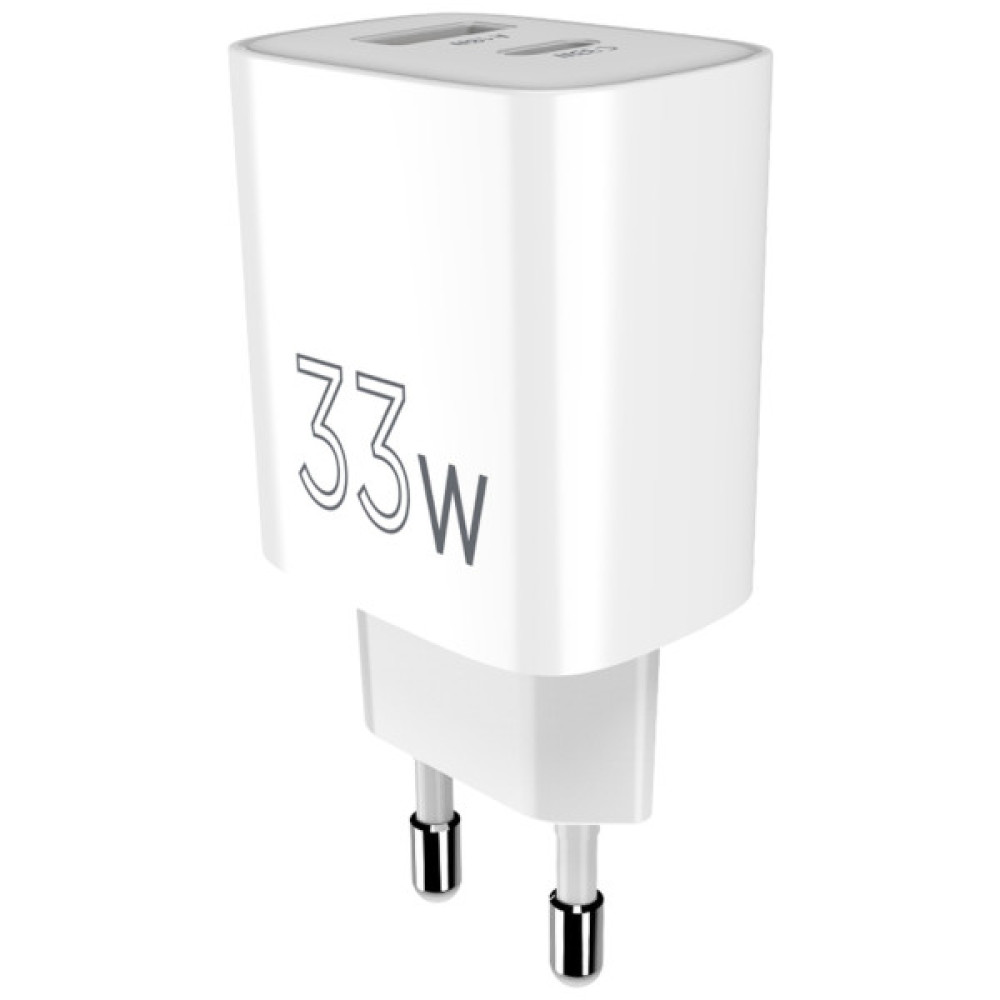 Зарядний пристрій Sigma 1xUSB-C PD33W + 1xUSB QC3.0 GaN X-power PS33-01 white (4827798527719)
