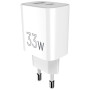 Зарядний пристрій Sigma 1xUSB-C PD33W + 1xUSB QC3.0 GaN X-power PS33-01 white (4827798527719)
