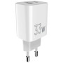 Зарядний пристрій Sigma 1xUSB-C PD33W + 1xUSB QC3.0 GaN X-power PS33-01 white (4827798527719)