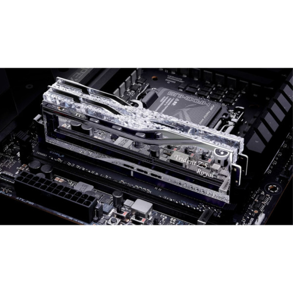 Модуль пам'яті для комп'ютера DDR5 32GB (2x16GB) 6400 MHz Trident Z5 Royal Silver G.Skill (F5-6400J3239G16GX2-TR5S)